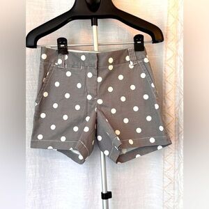 J. Crew Polkadot Stretch Shorts, Size 2